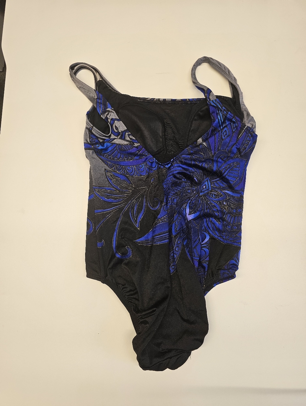 NWT | 12 | Great Lengths | Blue Black One Piece Swimsuit - Picture 2 of 6